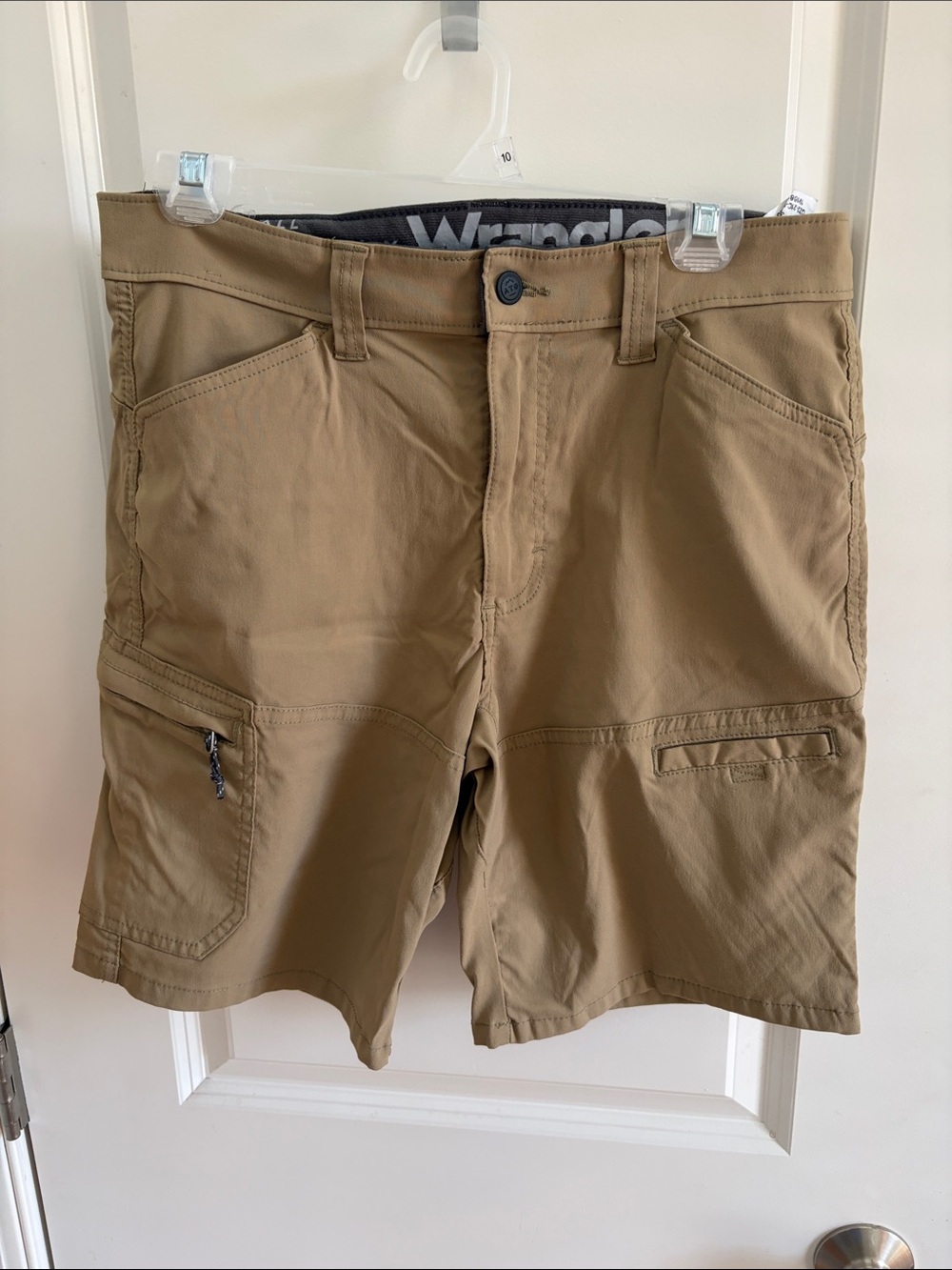 Wrangler Men's Khaki Cargo Shorts with Utility Pockets
